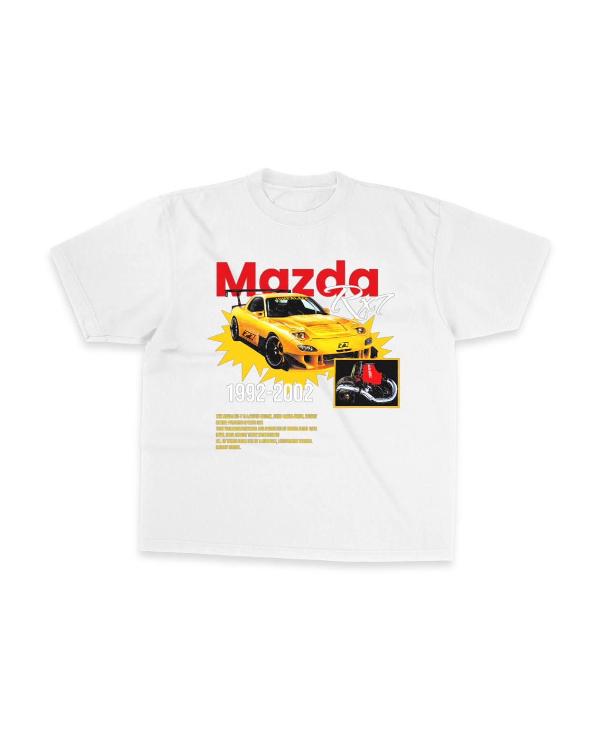 Mazda RX-7 Yellow JDM Tee